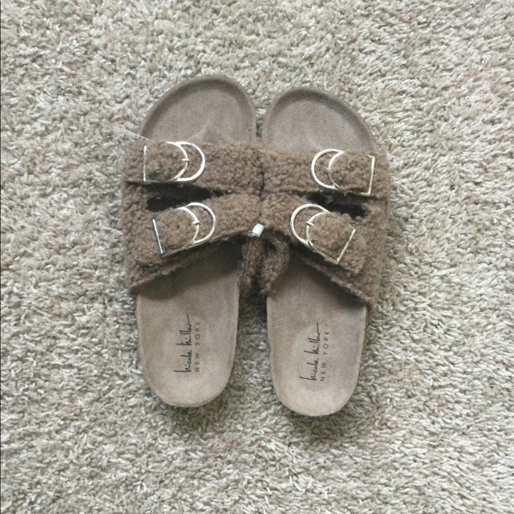 Nicole Miller Betsy Faux Fur Sandals - Picture 8 of 9
